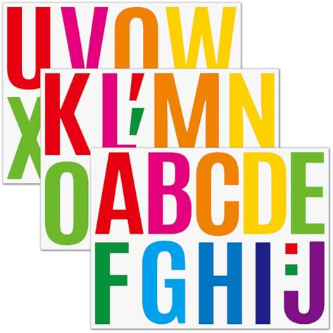 15 Blatt Buchstaben Aufkleber Große, 4 Zoll Klebebuchstaben Groß Selbstklebende Buchstaben Wasserfeste Selbstklebende Buchstabenaufkleber für Poster Outdoor Schilder Autos Briefkästen Schilder Fenster