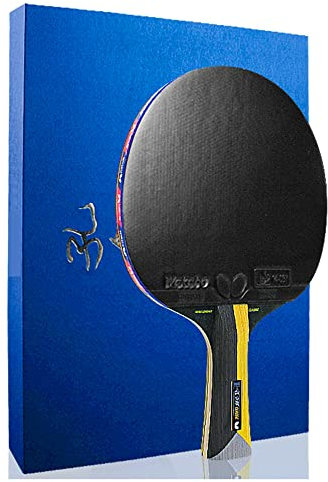 HSWOYEA Carbon-Ping-Pong-Schläger, ITTF-zugelassene Tischtennisschläger für Fortgeschrittene mit Geschenkverpackung, Allround-Profi-Training 1 Packung Langer Griff