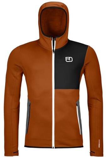 ORTOVOX FLEECE HOODY M, 86986, bristle brown, L