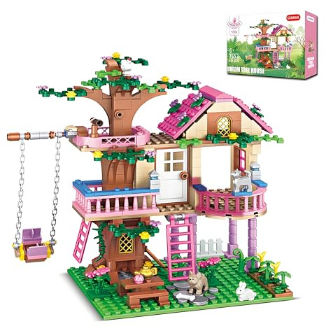 CSNRHG Dream Tree House Friends Building Set Friends Construction Educational Toy 504 Pieces Gifts for Girls Teens Kids Adults Ages 6+