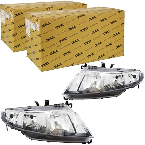 BandelOne 2xTYC H7/H1 Scheinwerfer links+rechts Lwr mit Motor | 20-0967-05-2 + 20-0968-05-2 Kompatibel mit Civic Viii Hatchback (fn, Fk)