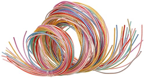 Glorex Colour Strips metallic 20St 100cm lang, 10 Fb. Sortiert, Verschiedenes, Mehrfarbig, 19 x 11.5 x 1 cm, 6 2240 106