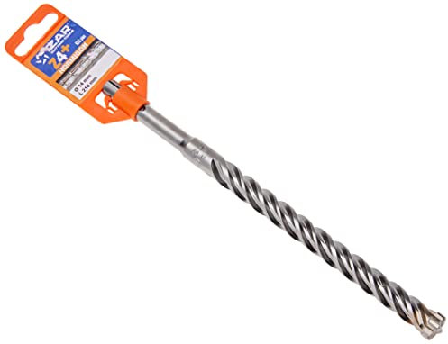 Izar 32070 Broca-Martillo SDS Plus Zentro 4+, Hormigón Reforzado, 1891, 14.0 mm Diámetro Corte, 160 mm Longitud Corte, 210 mm Longitud