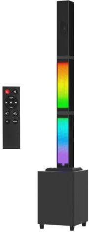 LEUTED 45W Bluetooth Lautsprecher mit Subwoofer,RGB 2.1 Aktivlautsprecher,Bluetooth/Opt/TV ARC/AUX/USB Eingang,PC Lautsprecher für Laptop Spielkonsolen Heimkino