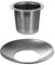Kerzenhalter konisch Silber 22mm - Tülle und Tropfenfänger einzeln oder im Set - die perfekte Kerzentülle für Spitzkerzen, Größe:Tülle + Fänger 10er Set