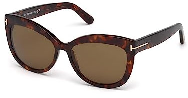 Tom Ford Unisex-Erwachsene FT0524 54H 56 Sonnenbrille, Braun (Avana Rossa/Marrone Polar)
