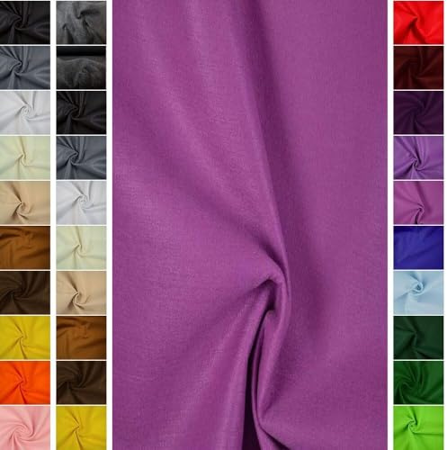 StoffBook flieder Bastelfilz Rolle 2mm Dick, Filzstoff zum Nähen & Basteln, vielseitiger Sticken, Taschenfilz, Innenverkleidung Auto, Stoffbahn Meterware ab 50cm, b505