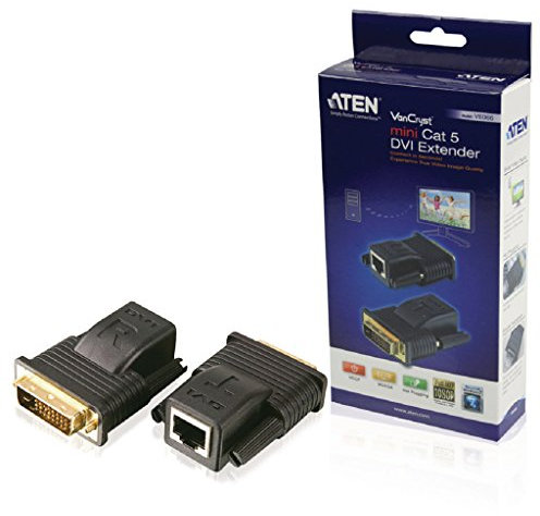 Aten VE066-AT DVI Extender (Verlaengerung) ueber Netzwerkkabel RJ45 20m Schwarz
