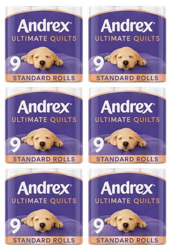 [ 1 Case ] x Andrex Supreme Quilts Toilet Roll (6 x 9'S)