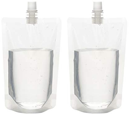 Cabilock 50pcs Plastic Liquor Pouch Drinks Flasks Juice Bags Pouches Reusable Drink Bags for Cold Hot Drinks 380ml