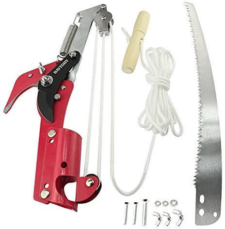 BAYTORY Extendable Tree Pruner Saw Head Without Pole, High-Altitude Branches Trimmer Pruning Shears, Harvester Clipper for Plant Twig Vine, Garden Trimming Tool
