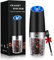 sdlogal Gravity Electric Pepper Mill, Automatic Salt Grinder Battery Operated, Spice Shaker with Blue Light, Adjustable Coarseness, One Handed Operation, Use for Salt, Pepper, Cumin, Sesame