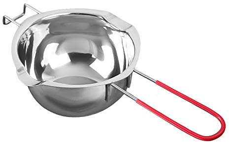 JEMESI Creuset pour Bain-Marie, 680ml ChaudièRes Universelles en Acier Inoxydable, avec PoignéE RéSistante à La Chaleur,Fond Plat,pour La Chauffage du Lait,du Beurre Ou du Chocolat