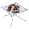 YEASQGS Tragbare Outdoor Camping Feuerstelle Mesh Faltbar Edelstahl Mesh f眉r Camping Hinterhof Garten (41,4 x 41,4 cm ganzes Set, Silber)