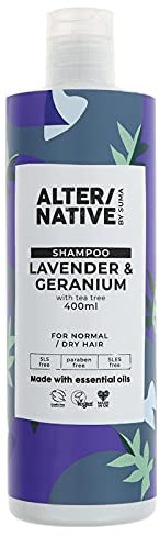 Alter/Native Natural Plant-Powered Cruelty Free Shampoo (Lavender & Geranium, 400ml)