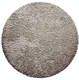 Homie Living Teppich - Läufer, nachhaltig, modern, einfarbig, kuschelig weich und sehr flauschig, Hochflor bestens geeignet für Wohnzimmer, Schlafzimmer, Kinderzimmer, Matteo (80 cm rund, Sand Beige)