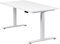 boho office® Höhenverstellbarer Schreibtisch 160 x 80 cm - Elektrisch stufenlos, inkl. Wireless Charger, Memoryfunktion, Kollisionsschutz - Basic Line Weiß inkl. Tischplatte in Weiß