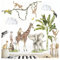 Grandora XXL Wandsticker Set Safari Baum Tiere Wandtattoo für Kinderzimmer DL765-4