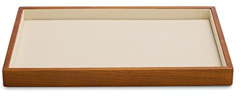 Oirlv Wooden Jewellery Tray Stackable Jewellery Display Tray for Storage Necklace Ring Bracelet Watch(Empty Tray -White)