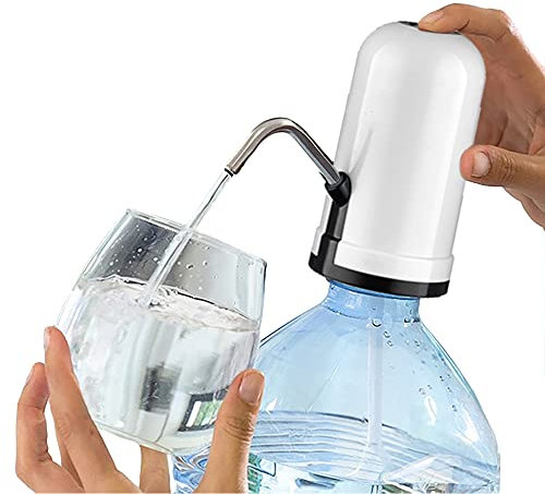 MovilCom® - Dispensador de Agua Fria y Caliente electrico | Dosificador Agua garrafas con 3 adaptadores | Bomba de Agua USB Water Dispenser Mod.02