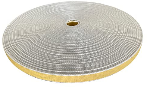 Cintino in cotone Robusto 22 mm per Tapparella Colori assortiti per finestre e portafinestra d'arredo (50 Metri, Giallo)