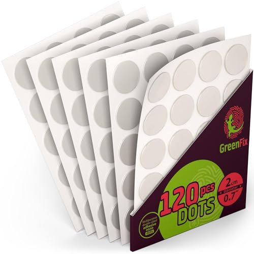 Sticky Dots Double Sided 120PCs - Poster Putty Removable Non Marking - Clear Adhesive Double Sided Tape Dots - Picture Hangers Without Nails - Sticky Pads for Car Dashboard Crafts Wall Hanging