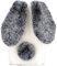 Bunny Ear Phone Case für Apple iPhone SE 2022 Weiche Pelzige Fluffy Fell Haar Plüsch Schutzhülle TPU Bumper Skin Cover Handyhülle für Mädchen Fuzzy Cute Warm Winter iPhone SE2022,Schwarz und Weiß