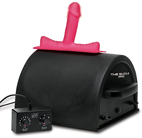 Love BOTZ 50X Saddle Pro Sex Machine with 4 Attachments for Men, Women, & Couples. Powerful & Durable Sex Machine Easy to Use. 5 Piece Set, Black.