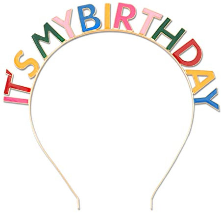 CIEHER Regenbogen Geburtstag Stirnband, Damen Geburtstag Tiara, Tolles Geschenk für Geburtstag Mädchen