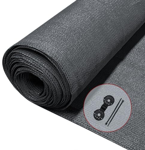 vounot® Brise Vue Occultant en HDPE avec Attaches et Clips de Fixation Protection Rayons UV Résistant aux Déchirures et au Vent Protection pour Jardin Balcon 150g/m² 1.8x10m Anthracite