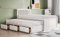 Flair Furnishings - White Single Bed with Pull Out Trundle, Wooden Guest Bed with Storage, Distinct and Stylish, Durable and Long Lasting