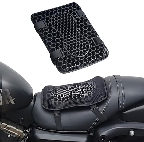 Motorrad Sitzkissen,Gelkissen Motorrad,Motorrad Faltbares Sitzkissen Stoßdämpfend,Universelles Atmungsaktives Motorrad-Sitzkissen-Pad,Anti-Rutsch Gel Sitzkissen Motorrad,Sitzschutz Bequem für Lange