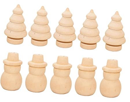 EXCEART 20St Weihnachtsschmuck Weihnachtsbaumpflock Puppe weihnachtsdeko Weihnachten Hausdekorationen für zu Hause Haushalt Kunsthandwerk Baby dekorative Gegenstände Ornamente Bambus