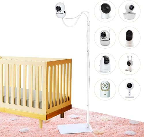 Infant Gadgets Babyphone Bodenständer Halter Kompatibel mit Infant Optics, Hello Baby, Nanit Bodenständer, Motorola, Vava, Babyphone Halterung Sicher, Verstellbar & Universal Halterung