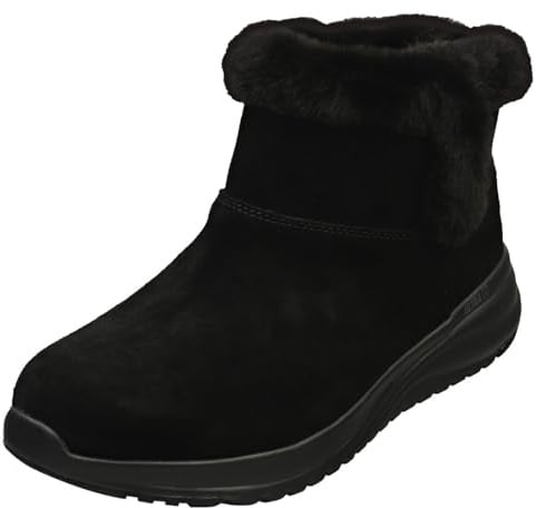 Skechers Damen On-the-go Joy - Bundle UpAnkle Boots, schwarze Velourslederoptik, 39.5 EU