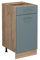 Vicco Küchenunterschrank R-Line, Schubladenschrank für die Küche, Blau-Grau, 40 cm ohne Arbeitsplatte