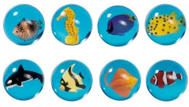 Ameisenkeks® Flummys 3D Fische Flummibälle 8 Stück