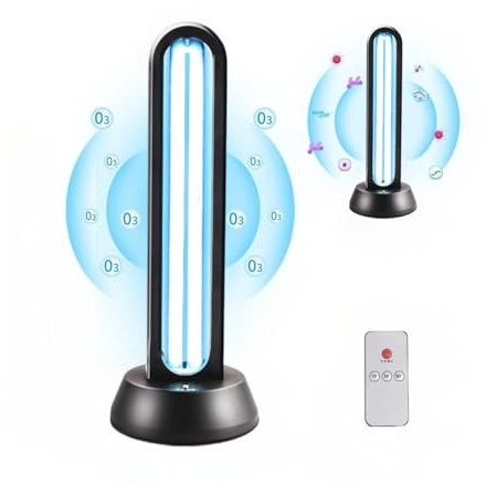 HYLR UVC Keimtötende Lampe 38W Fernbedienung Timer Tischlampe UV-Sterilisator Desinfektion Sterilisator Antibakterielle Rate 99% Töten Entferner Schimmel Grippe Bakterielle Staub Milben Keime