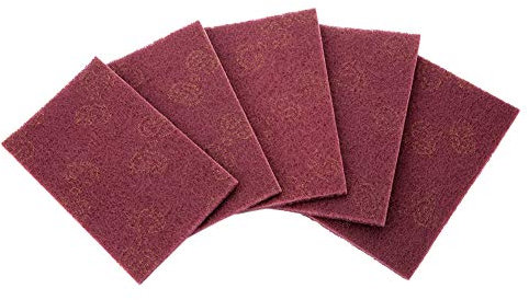 ZAWELIYO Diamant-Schleifschwamm Diamant-Polierpad Schleifblock, Industrielle Schleifpads, 5 Stück, Professionelle Scheuerschwämme Zum Reinigen, Ideal für Geschirr und Geräte (Rot)