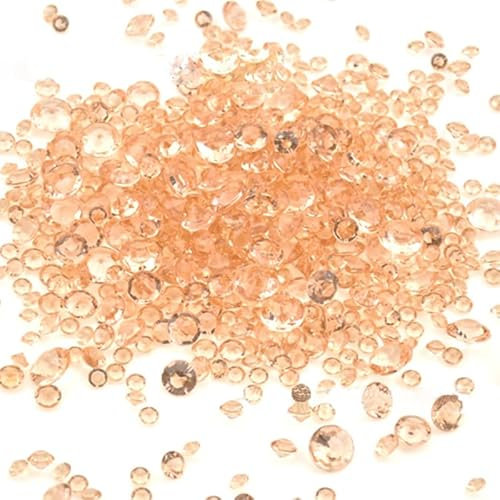 Pack of 4000 Decorative Diamonds Decorative Acrylic Crystals Decoration Diamonds Wedding Table Decoration Stones Artificial Diamonds,Geeignet als Vasenfüller Hochzeit Geburtstag Party(Roségold)