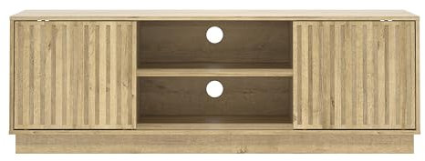 Galano Ryuki 2 Door TV Unit, Entertainment Centre for up to 65 TV, 150cm TV Unit with 2 Doors, TV Stand Cabinet for Living Room, Large Storage (Riviera Eichi)