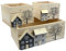 UNUS Holzkisten 3er Set, Holzdeko im Landhausstil, 12 x 12 x 9 cm mit Pflanzfolie, Bepflanzbare Aufbewahrungsbox Holz, Dekokisten als Geschenk, Dekoration für Balkon oder Innenbereich