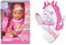 Simba 105030069 - New Born Baby Puppe, Vollvinylpuppe & 105400001 - Laura Gute Nacht Babyzubehör, Schlafsack