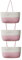Hängeorganizer Geflochten Korb Hängend Wand Organizer, 3 Etagere Hängeaufbewahrung Hängende Tasche Aus Baumwollseil, Faltbare Hängeregal Pflanzkorb Für Bad, Schlafzimmer, Kinderzimmer (Rosa)