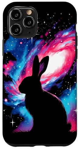 iPhone 11 Pro Cool Cosmic Rabbit Easter Galaxy Graphic Space Art Case