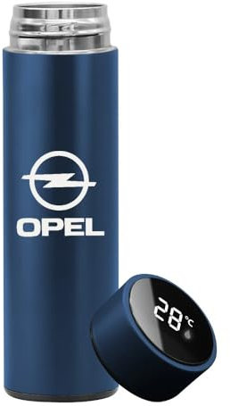 Auto Thermobecher für Opel Astra J Sports Tourer 2010-2012, Thermosflasche Thermoskanne mit Temperatur Anzeige Auslaufsicher Edelstahl Isolierbecher Kaffeebecher to Go Reisebecher Auto Zubehör
