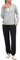 Uniexcosm Jogginganzug Damen Set Lang Trainingsanzug Zweiteiler Frauen Farbkontrast Freizeitanzug Langarm Reißverschluss Tracksuit & Sporthose Sportanzug Hellgrau M