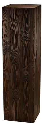 DECORATIVO Supporto in legno, colonna decorativa, legno di pino, noce scuro, 110 x 30 x 30 x 30 cm