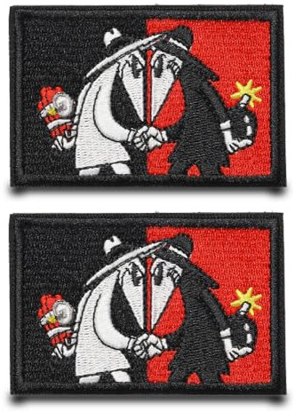 2 Stück Humor Mit Sprengstoff Lustige Flagge Patch Stickerei Taktisch Stickerei Abnehmbare Aufnäher mit Nylon Applikation für Kleidung Jacke Weste Rucksäcke Baseballkappe