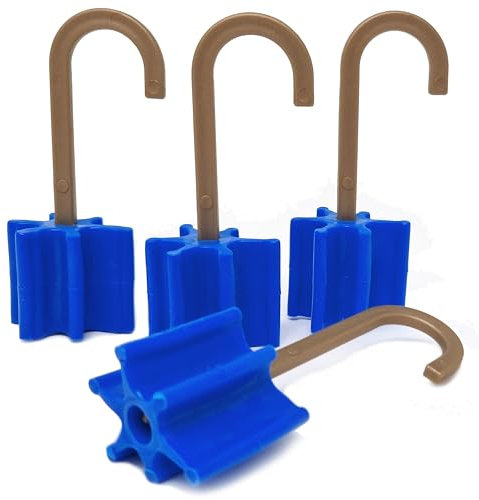 Stopper Fermavento - 4 pezzi - Ammortizzatore per Finestre e Porte Universale in Gomma - impedisce la chiusura accidentale a causa delle correnti d'aria - Blu